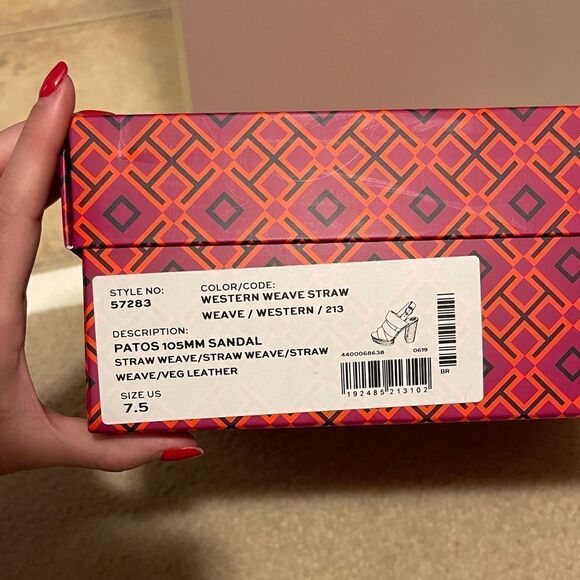 EUC Tory Burch Patos Western Weave Platform Sandal - Picture 7 of 7